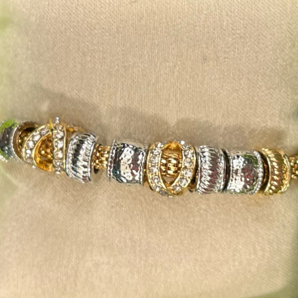 NWT ⚜️💖⚜️ House of Harlow 1960 gorgeous golden and silver tone bracelet - Picture 15 of 15